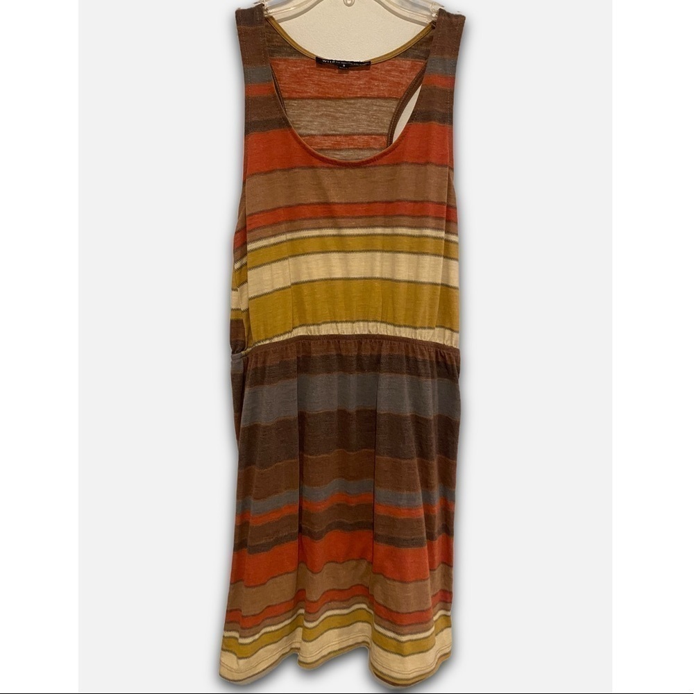 W118 Walter Baker | Racerback Dress Sleeveless Striped Knee Length Size Small